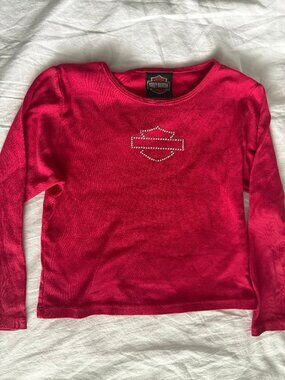 Sparkling! Harley-Davidson red top for girls